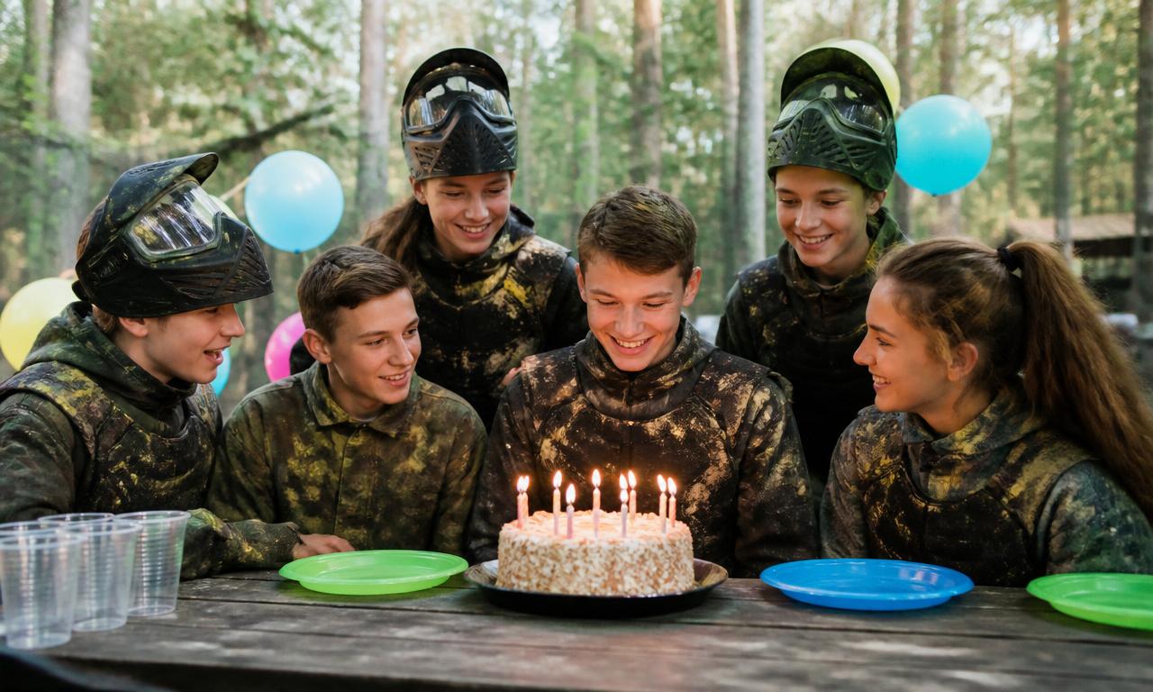 Unohtumattomat syntymäpäivät paintball-kentällä